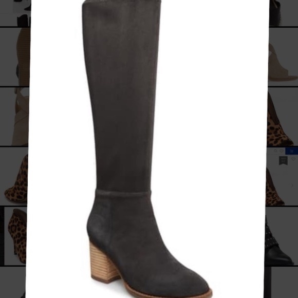 NEW Blondo Women’s Nada Waterproof Knee High TALL Boots GRAY COMFORT FIT STRETCH - Picture 7 of 9